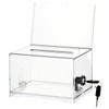 FOCCTS Clear Acrylic Donation Box with Lock, Ballot Box Suggestion