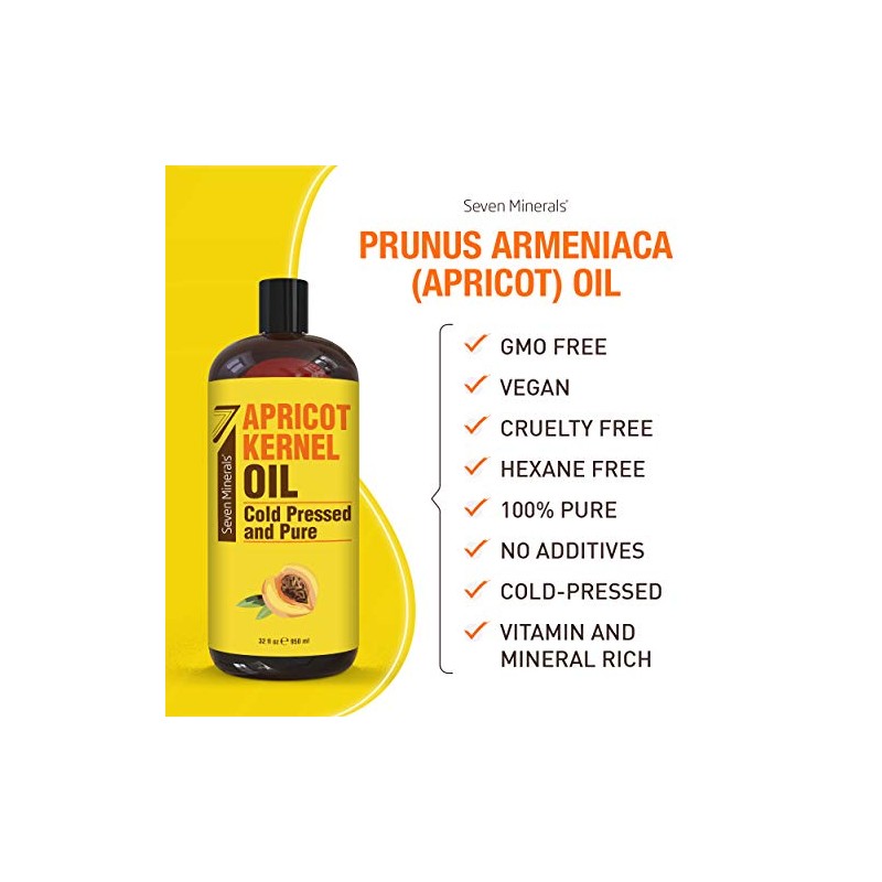 Pure Cold Pressed Apricot Kernel Oil - Big 32 fl
