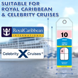 ME.FAN 14 Pack Cruise Luggage Tag Holder for Royal Caribbean & Celebrity, Clear Cruise Tags Holder - Waterproof, Reusable, Zip Seal, Cruise Essentials