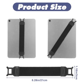 FNANJWQ 2 Pcs Universal Tablet Hand Strap, Anti-Drop Elastic Versatile Grippy Holder Band Adjustable Tablet Grip Band One Hand Operation Support for Mobile Phones Electronic Screen