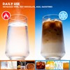 Greentainer Borosilicate Drinking Glasses Set of 6, 16 oz Clear