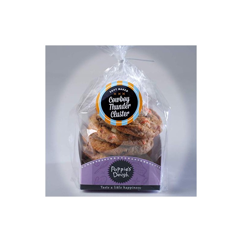Poppies Dough Cowboy Thundercluster Cookie Package, Soft Baked (5 Pack)