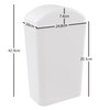 Esdiplot 14 Liter Plastic Trash Can with Swing Lid, Slim