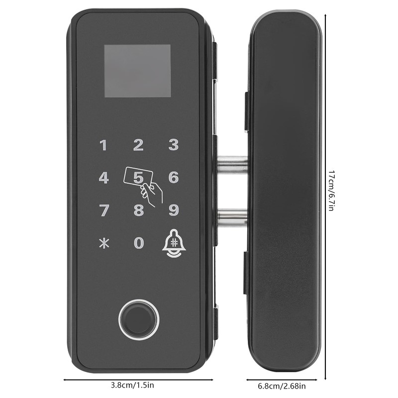 Smart Door Lock,Fingerprint Glass Door Lock,Lock Automatically Smart Lock 4