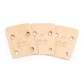 HUIOP 3pcs Guitar Neck Shims Portable Bass Neck Plate Tool Solid Maple Wood Guitar Neck Shim Protection 0.25/0.5/1 Degree Guitar Neck Plate Tool for Guitar Bass Repairment, Shaped