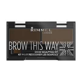Rimmel Brow This Way Kit de escultura, 0.04 onzas, Café Oscuro, 0.04 Ounce