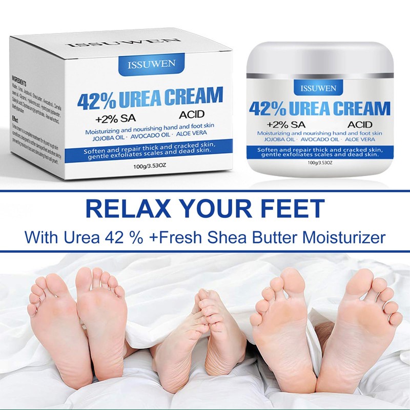 Urea 42% Foot Cream, Foot Cream for Cracked Heels and