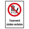Daged T-267 Fireworks Light Prohibited Sticker 23 x 16 cm