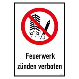 Daged T-267 Fireworks Light Prohibited Sticker 23 x 16 cm Sign Sticker