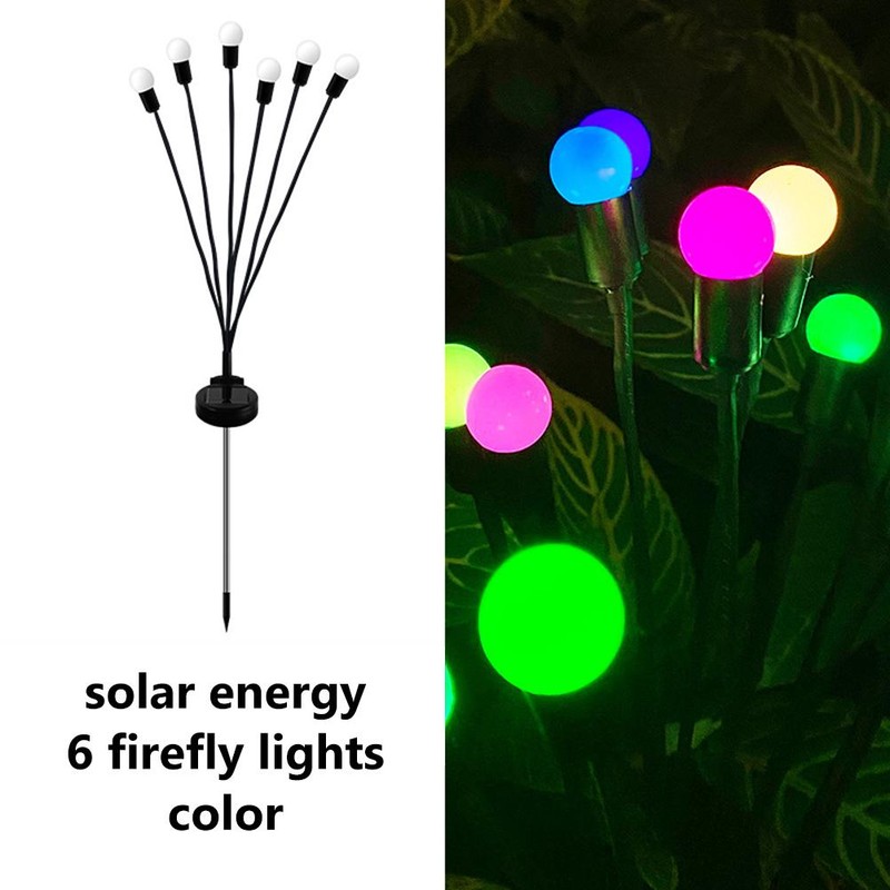 2 Pack Solar Powered LED Pendant Lights Firefly Lights Outdoor