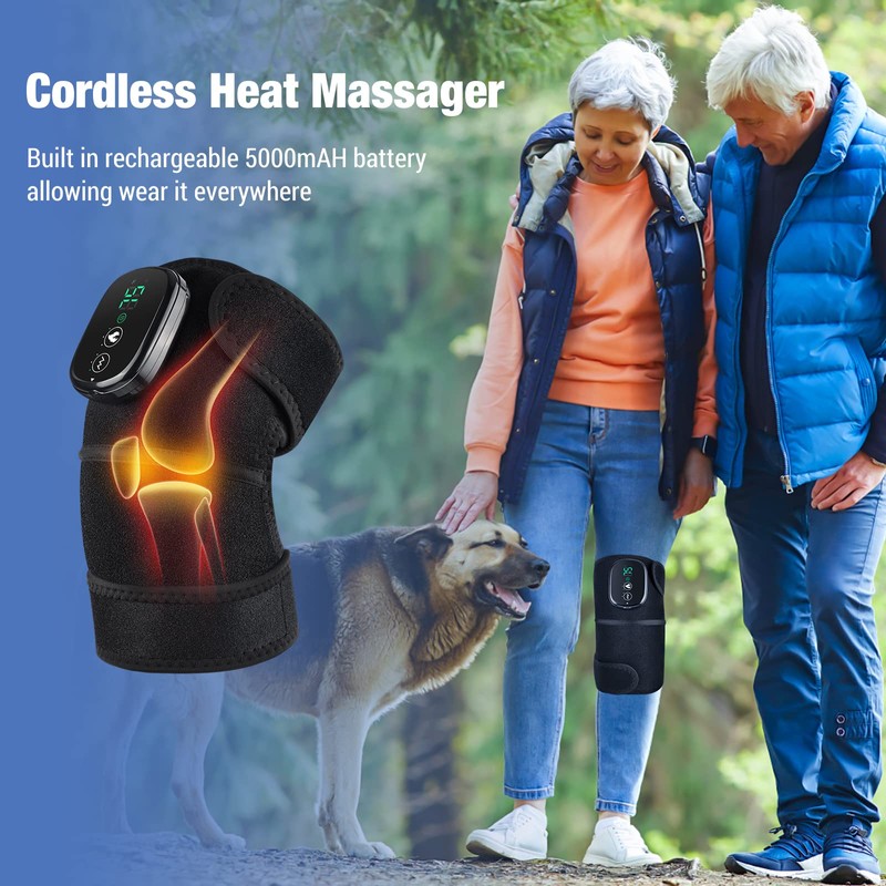 FSA Eligible Knee Massager with Heat and Vibration, Knee Heating