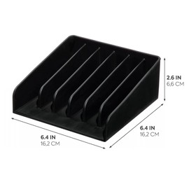 iDesign The Sarah Tanno Collection Silicone Makeup Palette Holder and Cosmetic Organizer, Black