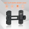 KOVOSCH 180° Degree Flip Sliding Barn Door Lock (180° Barn