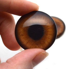 Brown Sasquatch Glass Eyes for Art Dolls, Sculptures, Props, Masks, Fursuits, Jewelry Making, Taxidermy, and More (12mm)