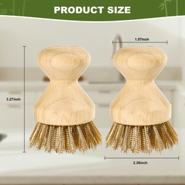 DEBETOOL Cast Iron Scrubber with Brass Bristles & Natural Bamboo Handle - Heavy Duty Cast iron Cleaner scrubber for Woks, Griddles, BBQ Grills, Grill Pans - Effortless Cast Iron Cleaning & Maintenance