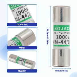 BOJACK Multimeter Fuse DMM-44/100 440MA 1000V Digital Multi-Meter Replacement Fuse 10 x 35 mm (Pack of 5)