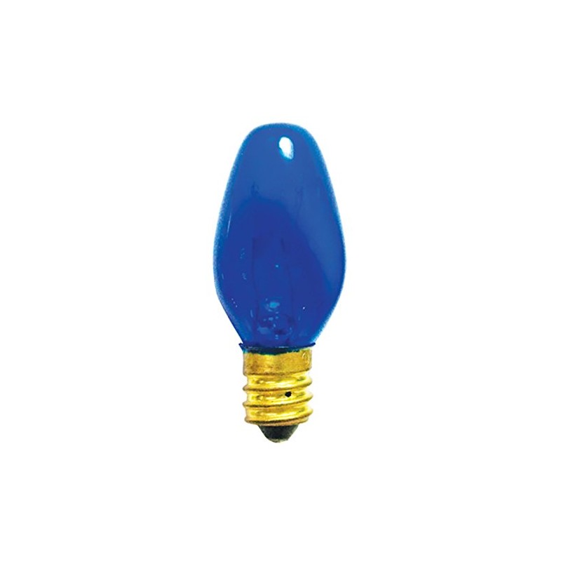 Bulbrite 5C7TB 7W C7 Christmas Light, Transparent Blue
