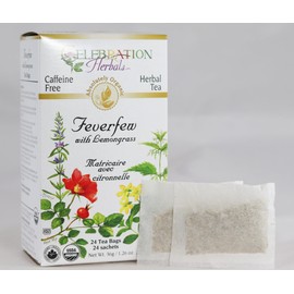 Celebration Herbals Feverfew Lemongrass Tea Organic 24 TB