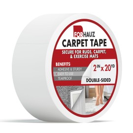 ForHauz Carpet Tape, Double Sided Carpet Tape for Area Rugs, Non Slip Rug Gripper for Hardwood Floors, Tile and Carpet, 2-Inch x 20 Yards