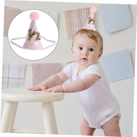 BCOATH 1pc Birthday Party Hat Kids Bonnet Girl Hat 1/2 Birthday Crown Party Props Baby Decorate Popularity