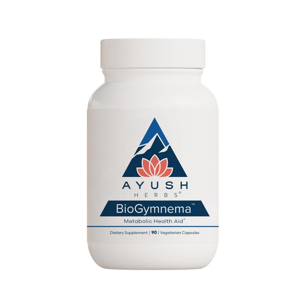 Ayush Herbs Biogymnema, All-Natural Ayurvedic Herbal Supplement with Gymnema, Bitter Melon and Chromium, Supports Healthy Metabolism, 90 Vegetarian Capsules