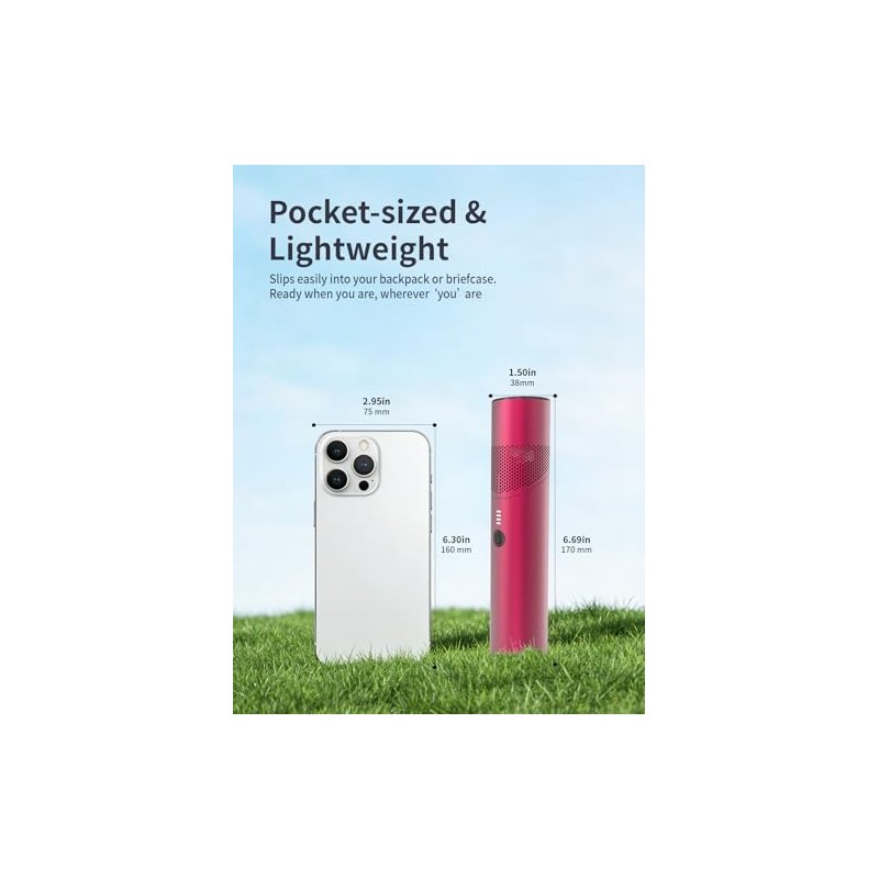 2 in 1 Handheld Fan USB Rechargeable 8 Speeds 10H