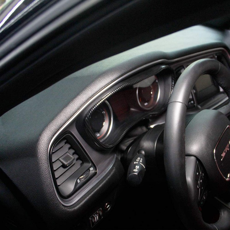 jstotrim Carbon Fiber Dash Trim Dashboard Panel Cover Frame for