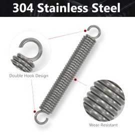 GUNGY Tension Springs with Hooks Stainless Steel Tension Spring Tension Spring 90 mm Outer Diameter 12 mm Wire Diameter 2 mm Maximum Tension 12 kg 2 x 12 x 90 mm Pack
