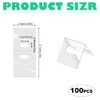 100 Sets (200Pcs) Clear Vertical Blind Repair Tabs, Pre-cut Horizontal