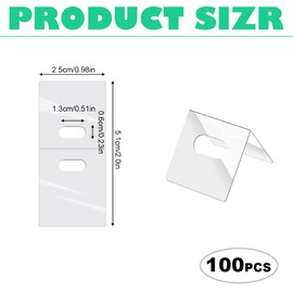 100 Sets (200Pcs) Clear Vertical Blind Repair Tabs, Pre-cut Horizontal Blind Repair Clips