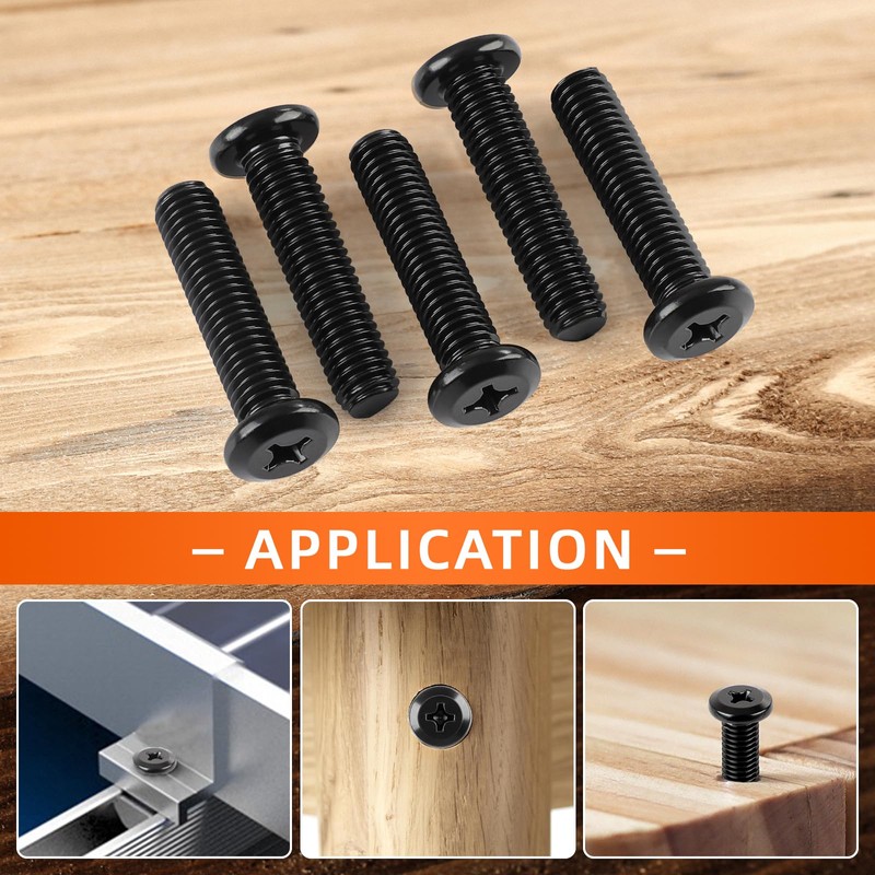 M5-0.8 x 30mm Flat Round Head Machine Screw, Furniture Bolts