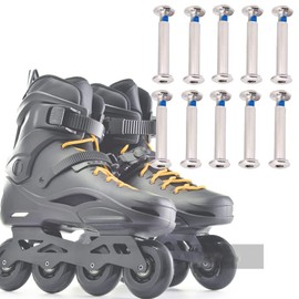 Tyenaza Pack of 10 Lnliner Screw Connections, Inline Skating Screws Fittings Skating Shoes Screws Tools Wheel Bolt Screw Fittings Inline Skating Replacement (31 mm)