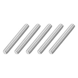 sourcing map M8x61mm Fully All Threaded Rod, 5Pcs 316 Stainless Steel Long Threaded Screw 1.25mm Thread Pitch Right Hand Threads for Furniture Mounting Assembly Fastening