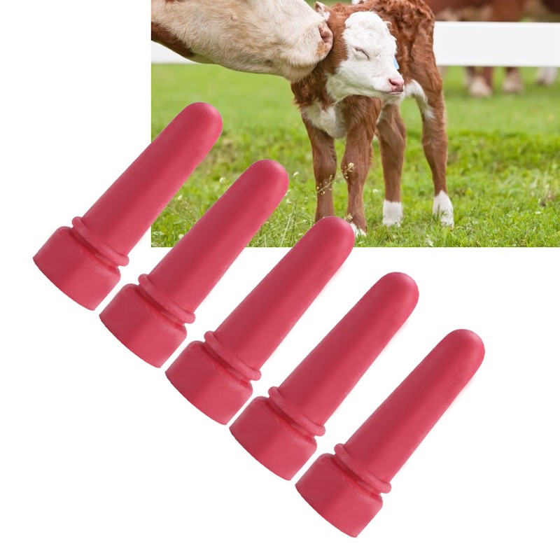5pcs Animal Feeding Supplies Little Cow Calf Milk Nipple 6.9cm