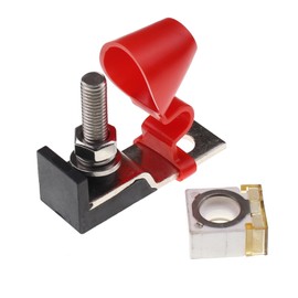 JIAKUPA 58V Single Stud 5/16"(M8) Marine Rated Battery Fuse 50A, Terminal Fuse Block Kit with Fuse 50A for Boat RV Car Truck Cruise