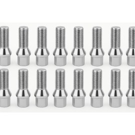 20 Pcs Lug Bolts Conical Bolt 12x1.50 Thread 27mm Shank