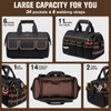 16.5-Inch Heavy Duty Tool Bags for Men, 34-Pockets Large Tool