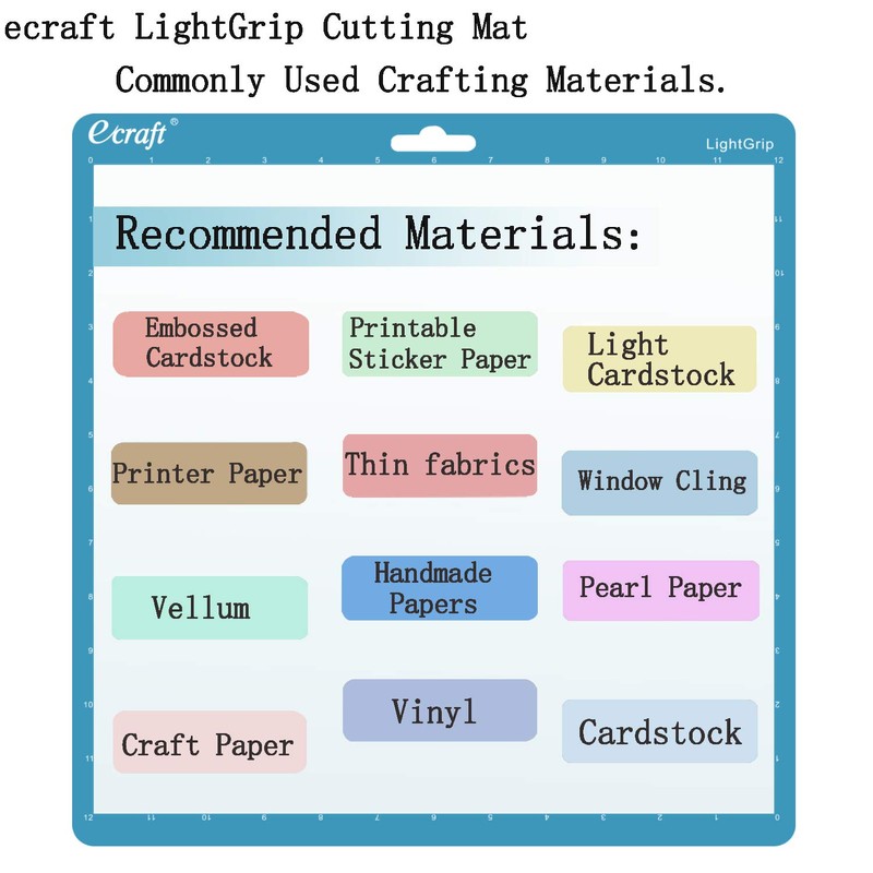 Ecraft カッティングマット シルエットカメオ 3/2/1用 12×12インチ ストロンググリップ1点&スタンダードグリップ2点&ライトグリップカッティングマット1点付き シルエットカメオ用 クラフト/ソーイング/あらゆるアートの交換用