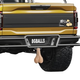 Bulls Balls Truck Nuts Hitch for Car Hanger Nutz Fake Silicone Hanging Testicle - USA Made (Flesh, L)