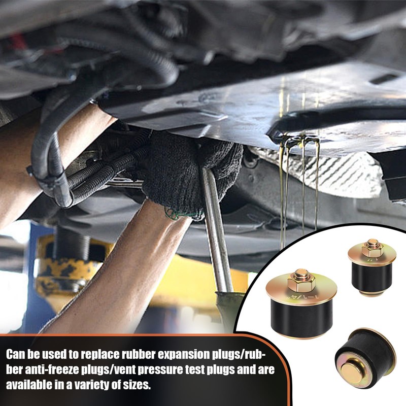 Tanstic 14Pcs Neoprene Rubber Expansion Plug, 7 Sizes Automotive Rubber