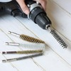 HARFINGTON 5Pcs Bore Brush Stainless Steel 17mm Dia Cleaning Twisted