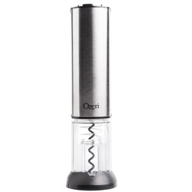 Ozeri Extravo Electric Wine Opener in Stainless Steel with Auto Activation (Button-Free Operation), Silver
