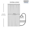 Furlinic No Hook Extra Long Shower Curtain,Waterproof Fabric Curtains for