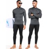 NELEUS 4 Pack Men's Workout Shirts Compression Dry Fit Long
