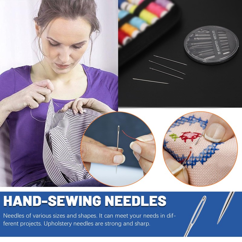Glarks 215Pcs Sewing Kit, Multifunctional Sewing Supplies Repair Kit with
