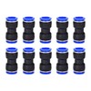 10Pcs Push to Connect Pneumatic Quick Fittings (Straights,3/8in-10mm)