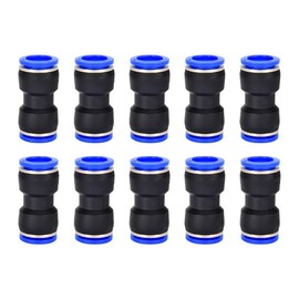 10Pcs Push to Connect Pneumatic Quick Fittings (Straights,3/8in-10mm)