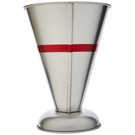 Original Kaiser Patisserie Messbecher Metall 250 ml, trichterförmig, 7 integrierte Skalierung, einfaches Abmessen, spülmaschinengeeignet, Silber