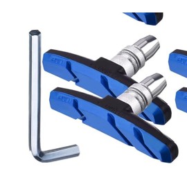 V Brake Pads, 3Pcs Bike Brake Pads, 70mm Bicycle Brakes Blocks Set with 1 L-Shaped Hex Wrench for Bicycle with V-brake System Over 20 Inches (3 Color)