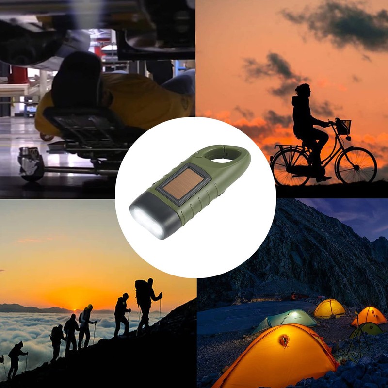 COOLEAD Hand Crank Charging Light, LED Flashlight, Hand Crank Charging,